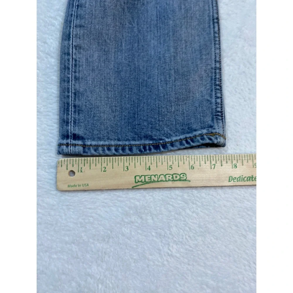 Banana Republic Straight Fit Indigo Blue Jeans Mens 30x32 Whisker Distressed